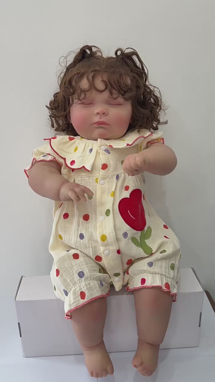 24-Zoll-Pummelpuppe mit Stoffkörper, kreatives Anziehspielzeug als Geschenk für Kinder und erwachsene Puppenliebhaber an Festtagen