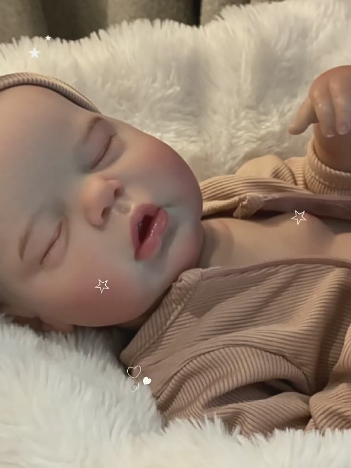19 Zoll Simulationspuppe Reborn Puppe, exzellent bemalte 3D-Haut, Geschenk für Kinder