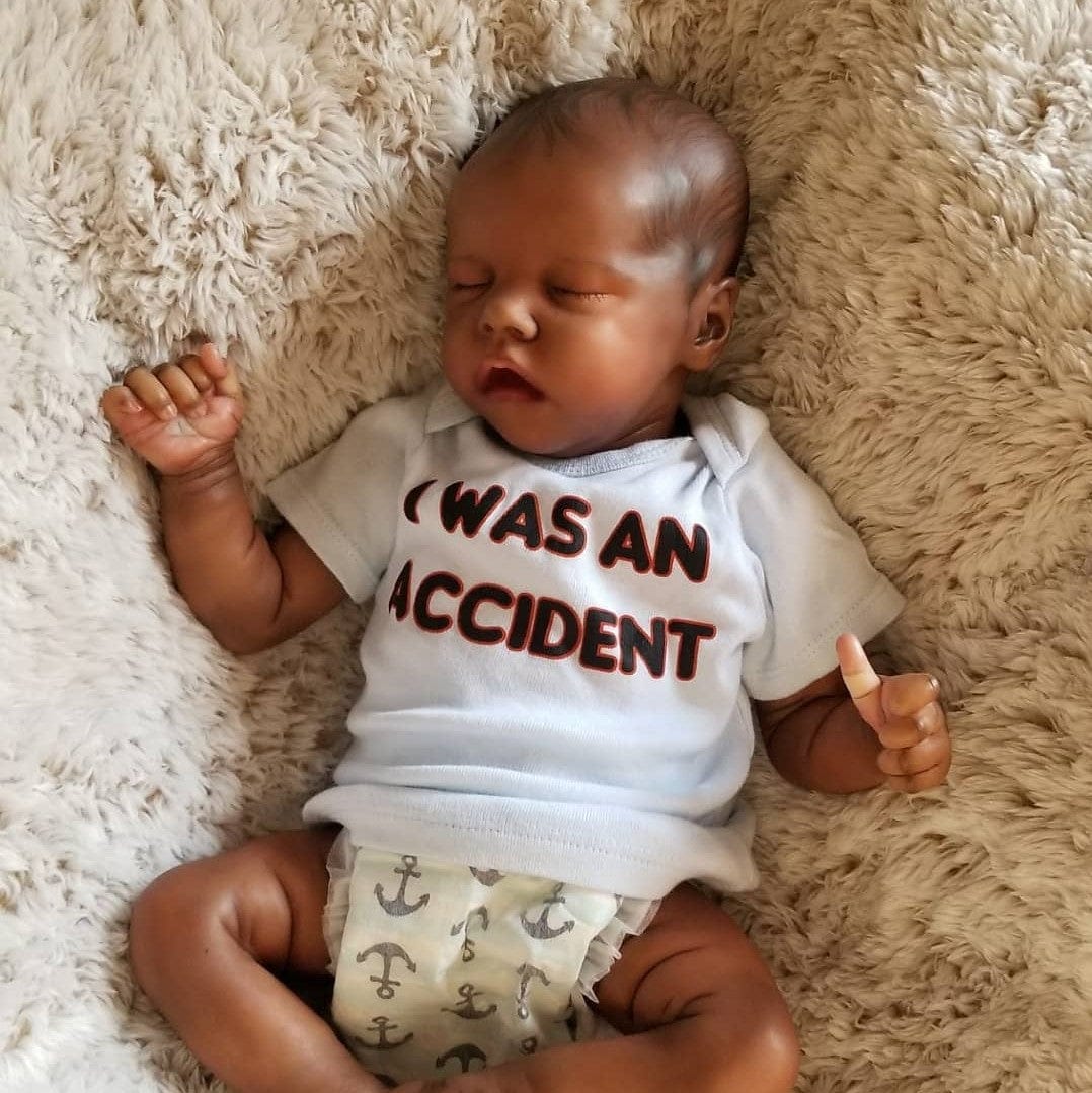 18-Inch/45cm African American Reborn Twins - Full Body Vinyl Waterproof Sleeping Baby Set - Reborn Doll Australia