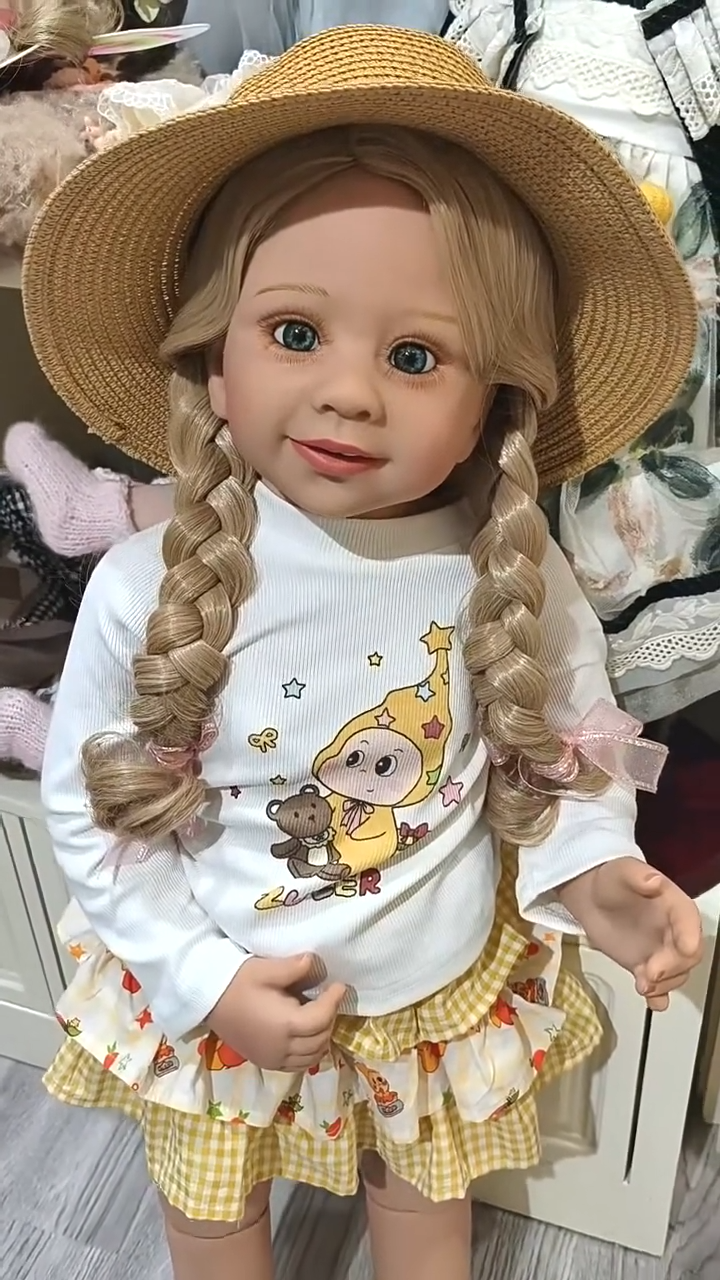 80 cm große Kleinkind-Puppe (2-3 Jahre), realistische und hochwertige BJD-Gelenkpuppe